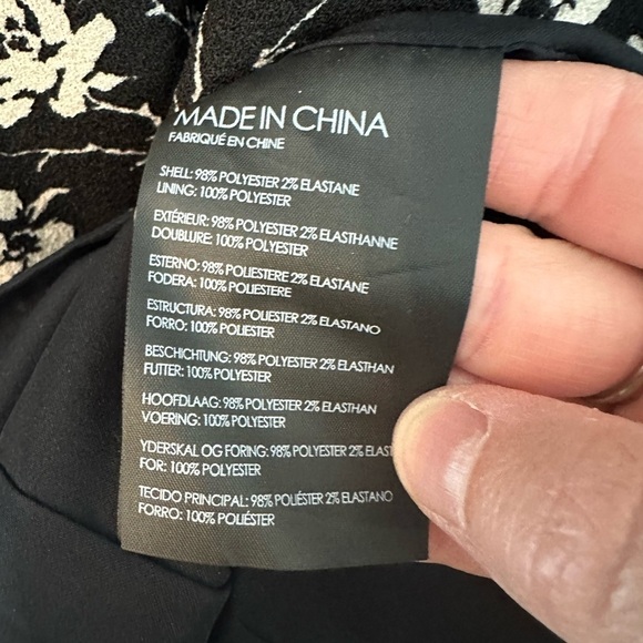 NWT Club Monaco - Kaisle Dress Black White Floral 00 - Picture 10 of 10